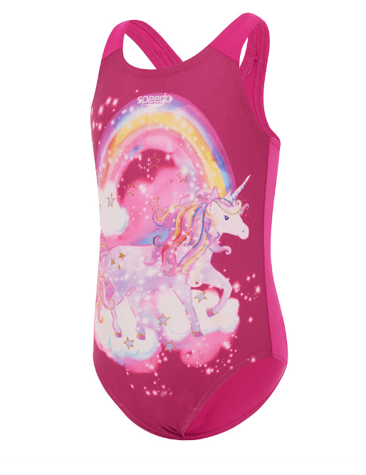 Speedo Toddler Girls Digital Printed Swimsuit 8/00348616563 Funkita Toddler Eco Zippy Rash Vest - Tou Tou Splash Swimwear kids G1 / Electric Pink/Neon Violet/Parma Violet 5059937517506