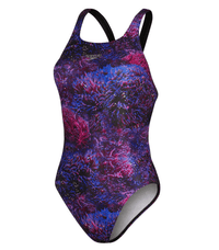 Speedo Womens Allover Digi Leaderback Speedo Womens Allover Digi Leaderback Splash Swimwear