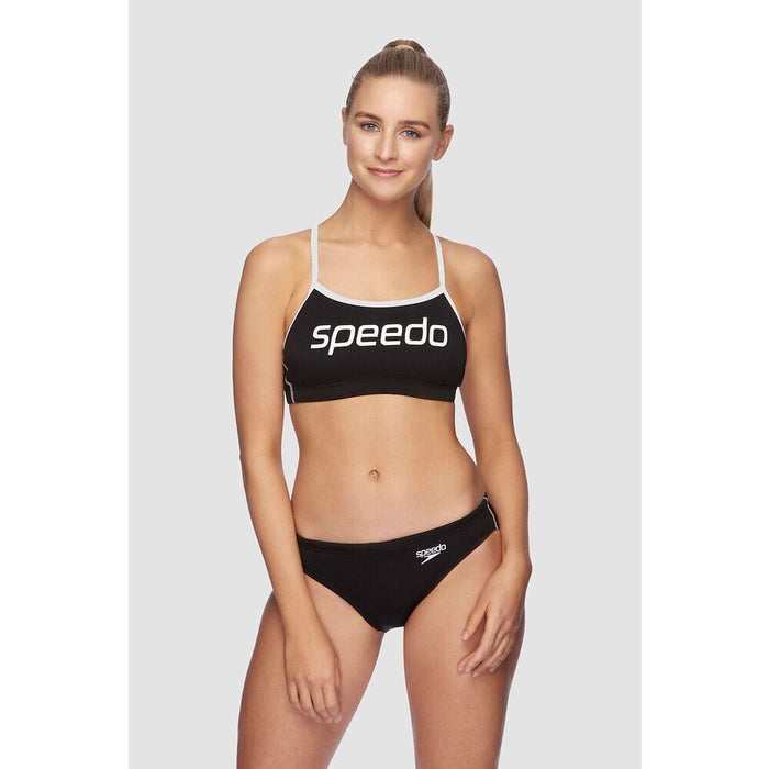 Speedo Womens Endurance+ Crop Top Speedo Womens Endurance+ Crop Top Splash Swimwear Bikini Tops