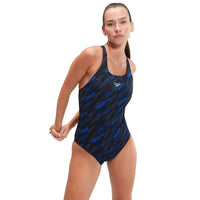 Speedo Womens Hyperboom Allover Medalist Speedo Womens Hyperboom Allover Medalist Splash Swimwear