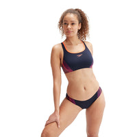 Speedo Womens Placement Two Piece Speedo Womens Placement Muscleback Splash Swimwear