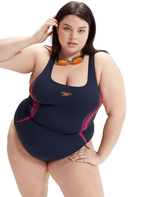 Speedo Womens Plus Size Placement Medalist Speedo Womens Plus Size Placement Medalist Splash Swimwear