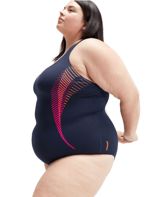 Speedo Womens Plus Size Placement Medalist Splash Swimwear