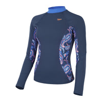 Speedo Rash Vest Womens Printed Long Sleeve Rash Top Speedo Womens Printed Long Sleeve Rash Top