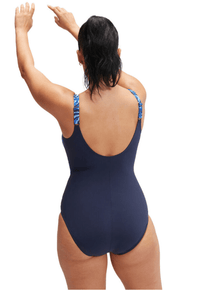 Speedo Womens Shaping Lunalustre Printed One Piece - Pure Blue/Cobalt/Curious Blue Speedo Womens Shaping Lunalustre Printed One Piece - Pure Blue/Cobalt/Curious Blue Splash Swimwear