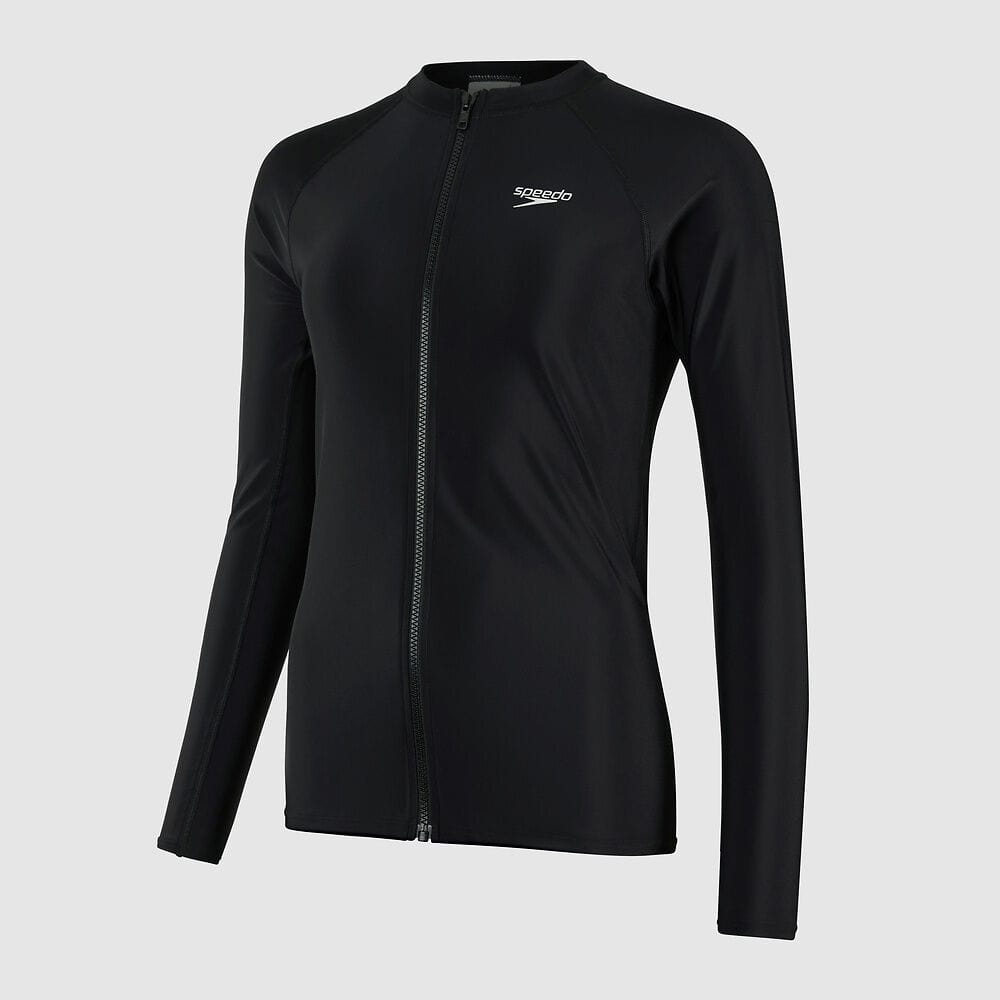 Speedo Womens Zip Long Sleeve Top Speedo Womens Zip Long Sleeve Top Splash Swimwear