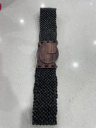 Splash Swimwear Braided Beaded Wooden Stretch Belt Splash Swimwear Belts Black 1000019595
