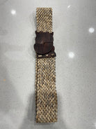 Splash Swimwear Belts Natural Braided Beaded Wooden Stretch Belt