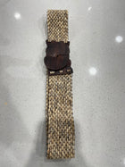 Splash Swimwear Belts Natural Braided Beaded Wooden Stretch Belt