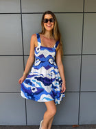 Splash Swimwear  Elcee Retro Flowers Mini Dress Elcee Retro Flowers Mini Dress Splash Swimwear