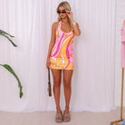 Splash Swimwear  Kulani Kinis Sunrise Swirl Halter Neck Mini Dress Kulani Kinis Sunrise Swirl Halter Neck Mini Dress Splash Swimwear Dresses