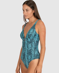 Splash Swimwear Tidal Wave Longline Ring Front Swimsuit Baku Tidal Wave Longline Ring Front Swimsuit Splash Swimwear