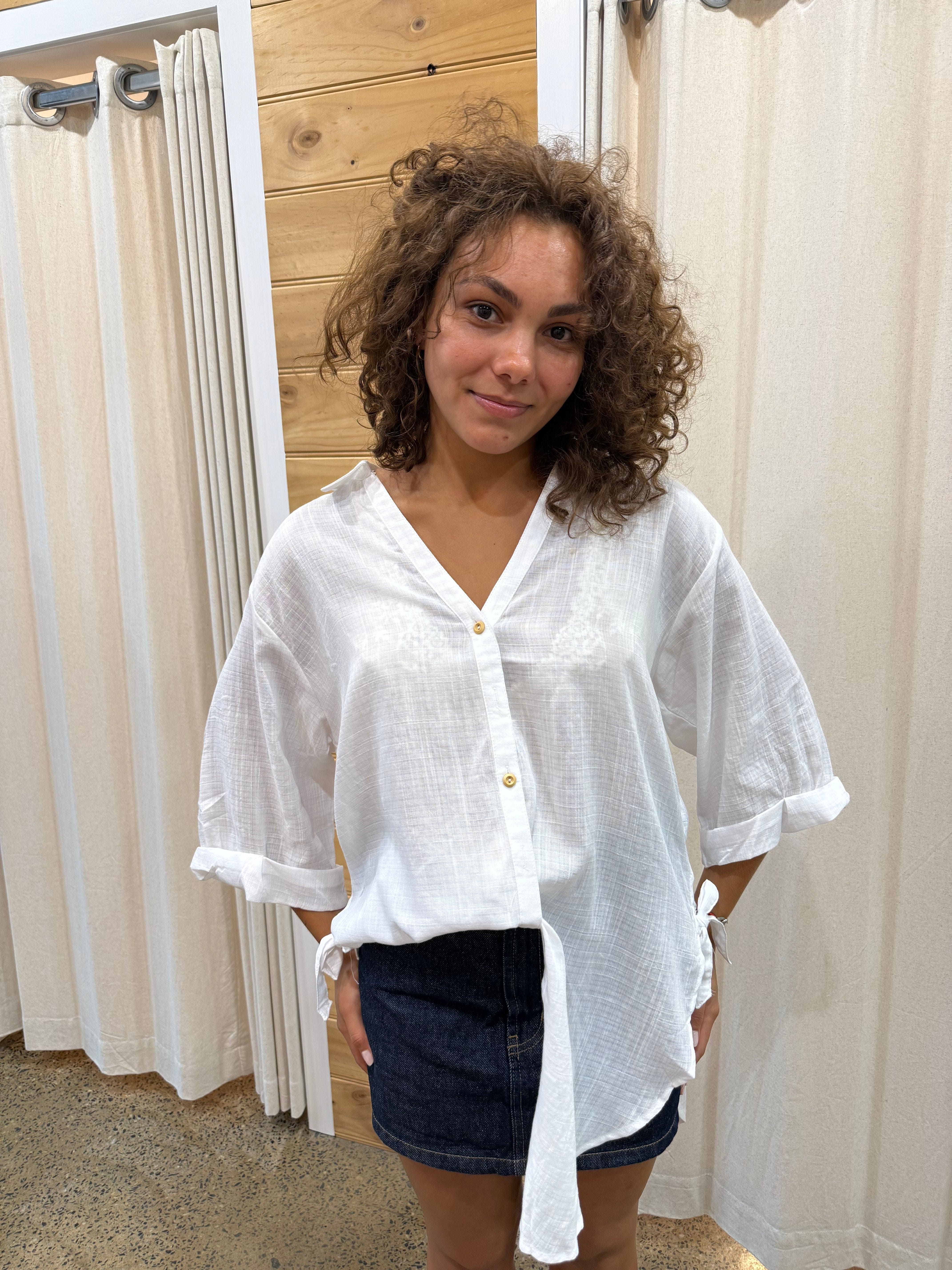 Style Box Lorraine Tie Side Shirt Lorraine Tie Side Shirt Splash Swimwear