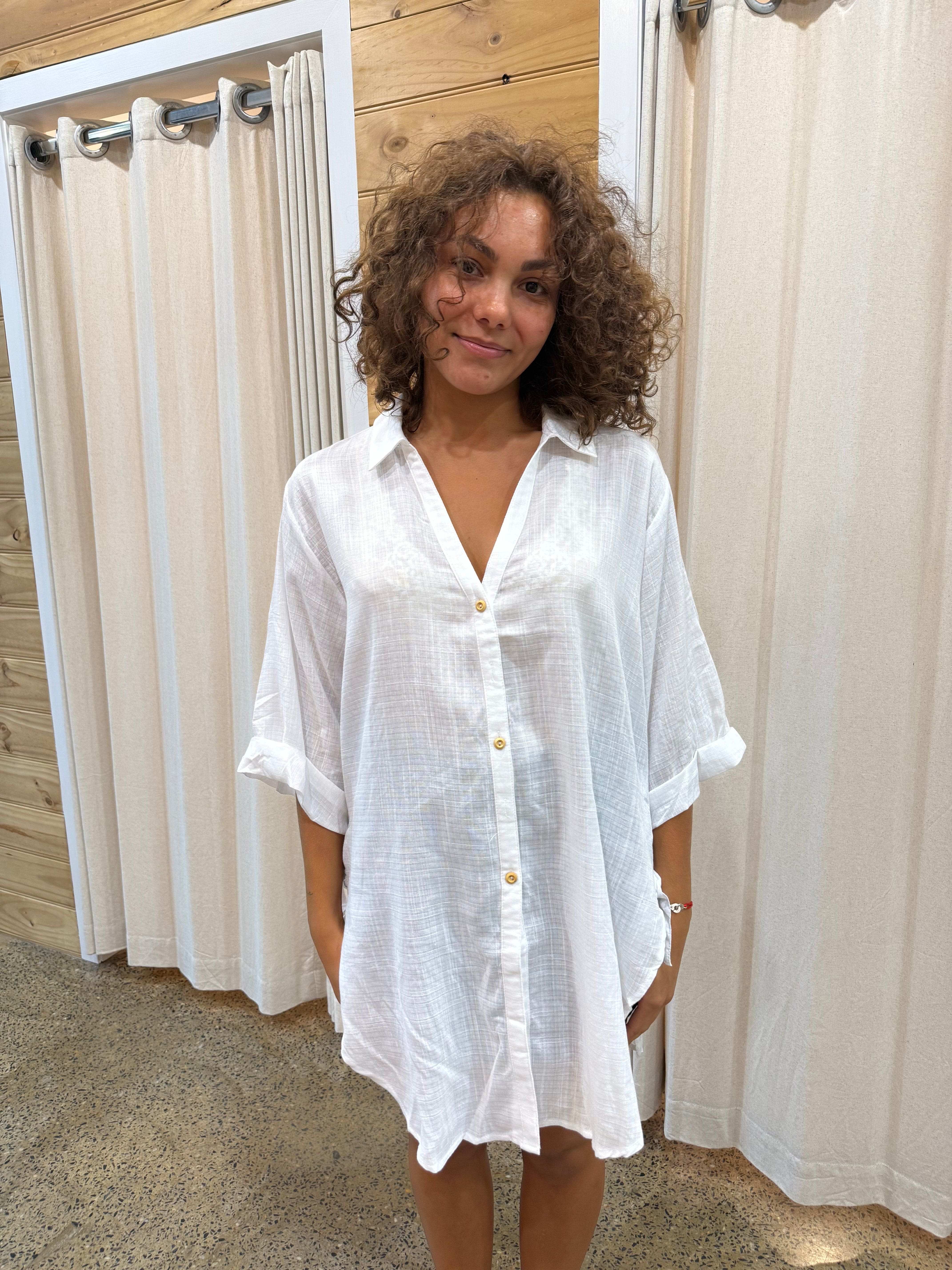 Style Box Lorraine Tie Side Shirt Lorraine Tie Side Shirt Splash Swimwear