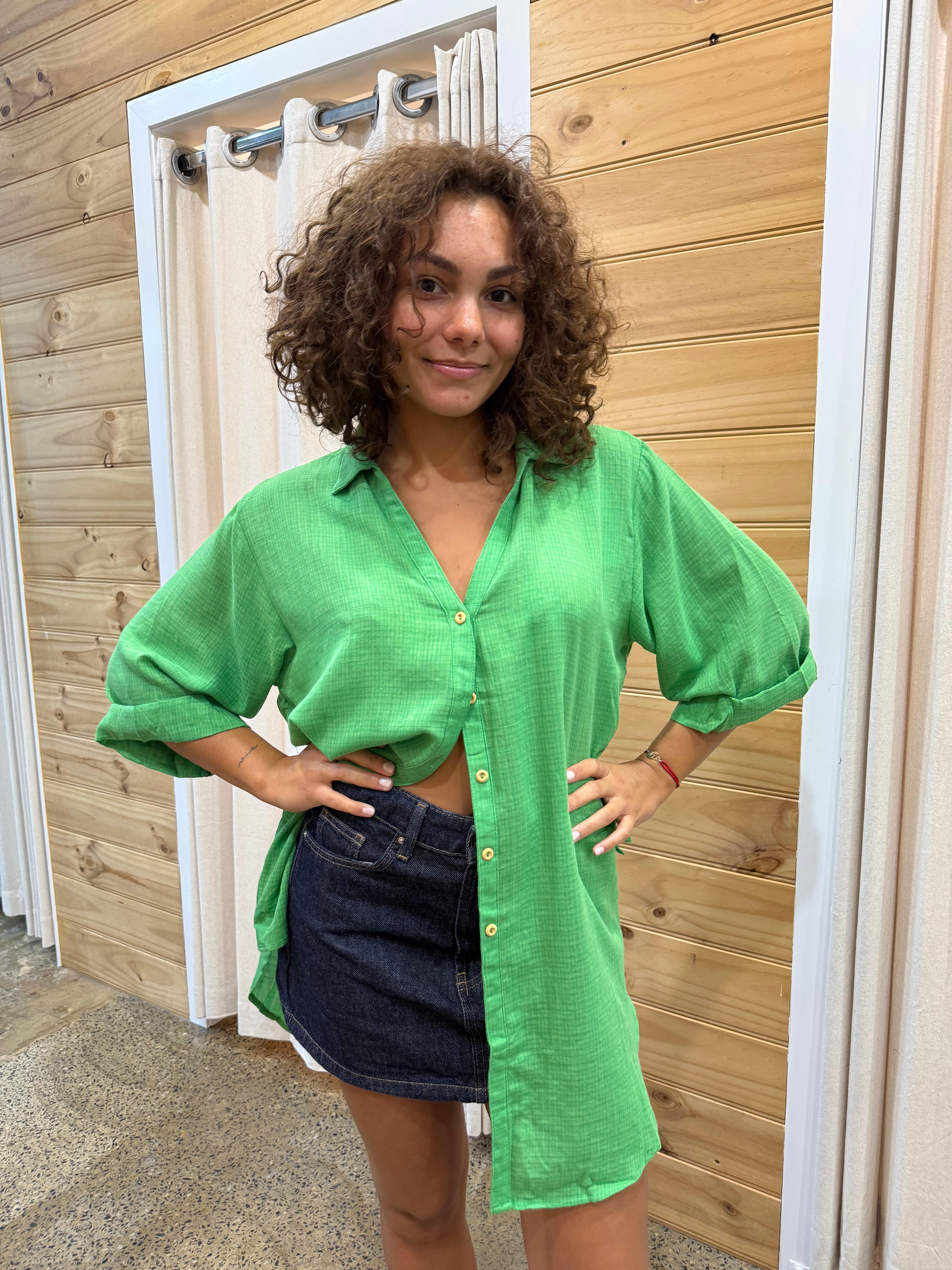 Style Box Lorraine Tie Side Shirt Lorraine Tie Side Shirt Splash Swimwear