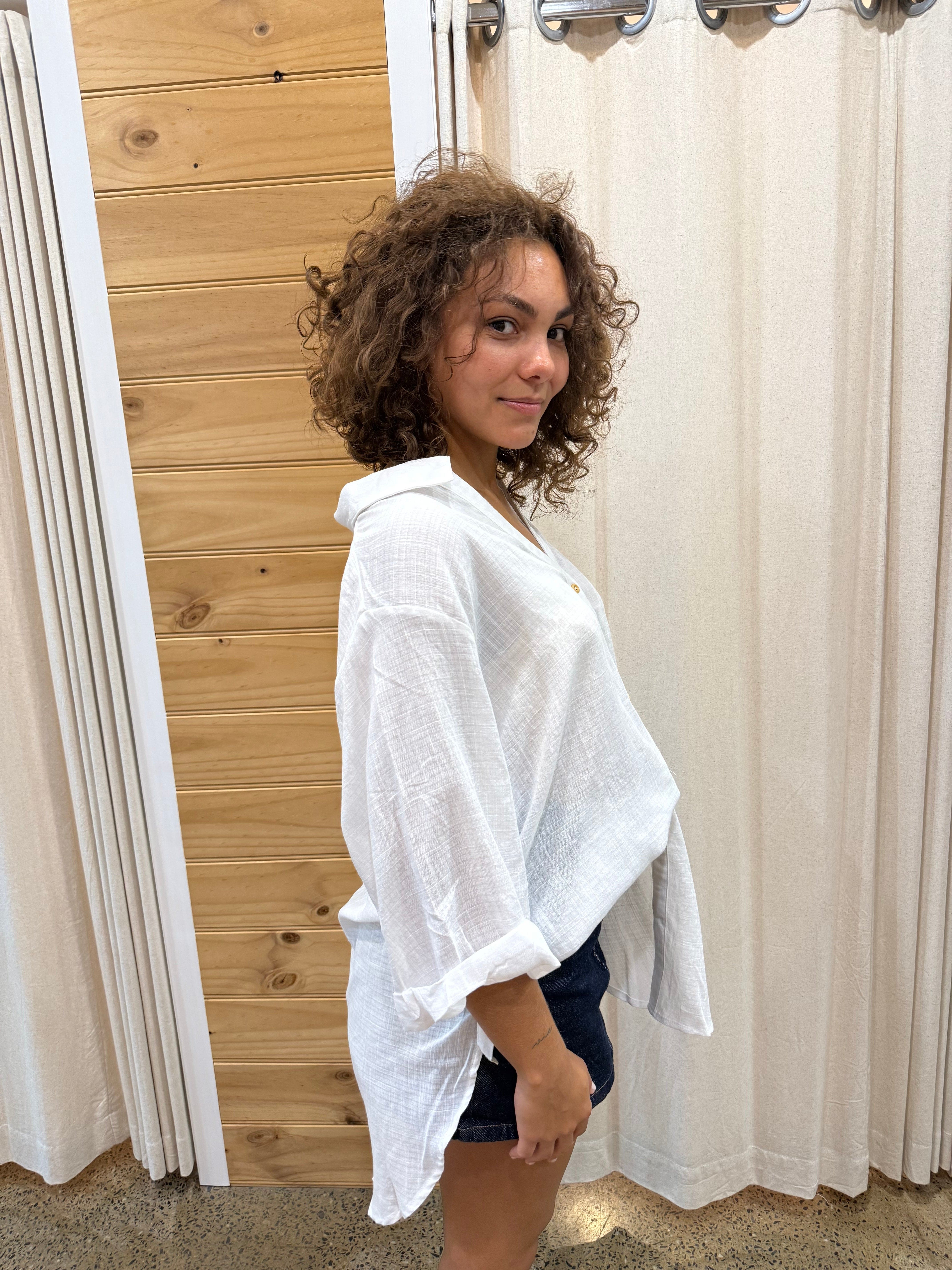 Style Box Lorraine Tie Side Shirt Lorraine Tie Side Shirt Splash Swimwear