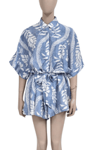 Style Box Sky Blue Motif Playsuit Sky Blue Motif Playsuit Splash Swimwear Playsuits & Jumpsuits