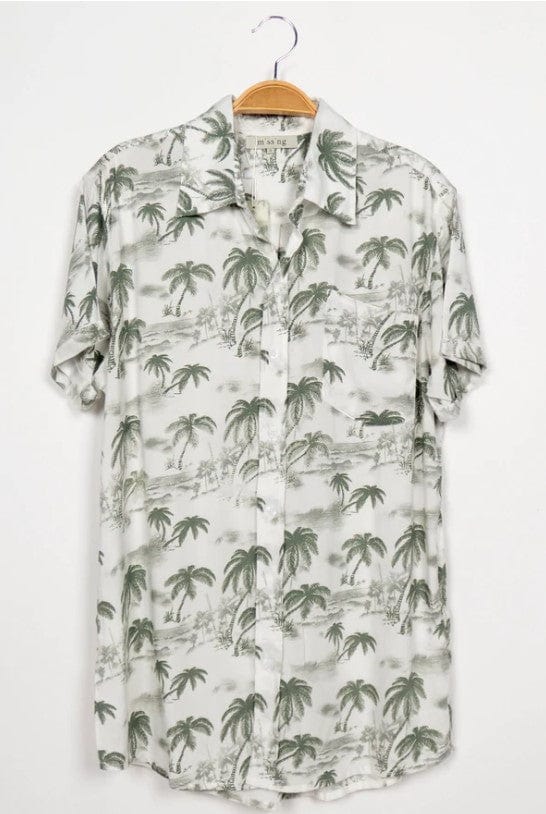 Suen Noaj Mens Shirt - Tulo Palm Splash Swimwear Mens