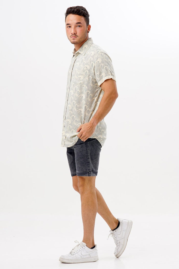 Suen Noaj Mens Shirt - Waves Splash Swimwear Mens