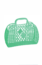 Sun Jellies Bags SJRBLG Green Jelly Large Retro Basket