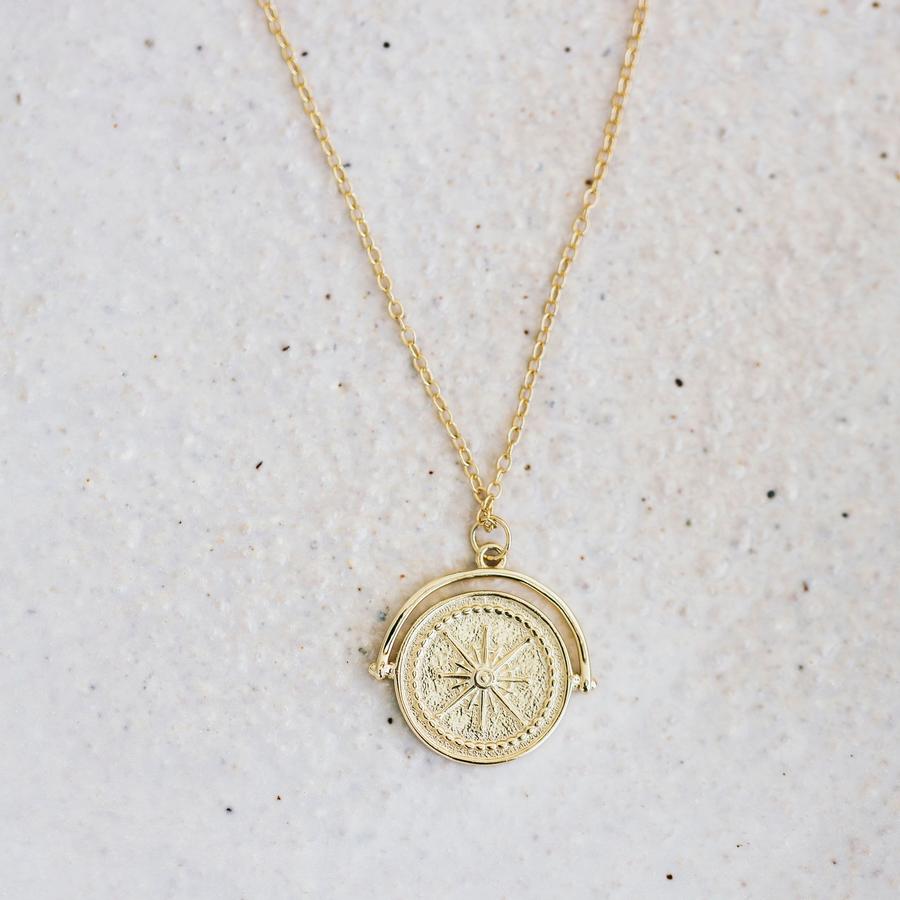 Sun Soul Sun Soul Golden Compass Necklace NL-995 Splash Swimwear Jewellery 1000010219