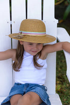 Sundaise Sundaise Harlow Panama Hat - Coloured Stripes SH805 Della Panama Flamingo Hat 3-6 Years Splash Swimwear Hats 9347418018472
