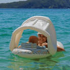 Sunnylife Float Together Baby Seat Dex The Duck - Sage Stripe S51FBSDS Float Together Baby Seat Dex The Duck - Sage Stripe Splash Swimwear