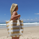 Sunnylife Light Cooler Tote - Butternut Stripe S51NCTBN Light Cooler Tote - Butternut Stripe Splash Swimwear Bags
