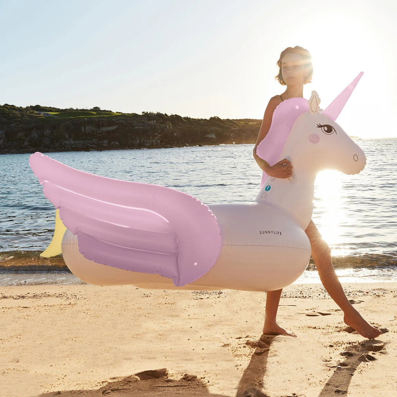 Sunnylife Luxe Ride-On Float Unicorn - Pastel S3LRIDGU Splash Swimwear 9339296062753