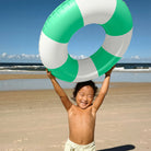 Sunnylife Mini Tube Pool Ring - Green Stripe S61MPRPG Slim Tube Pool Ring - Blush Pink Splash Swimwear Accessories 9339296072981