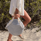 Sunnylife Solo Sun Shader La Palma - Sage Stripe S51SSHCR Solo Sun Shader La Palma - Sage Stripe Splash Swimwear