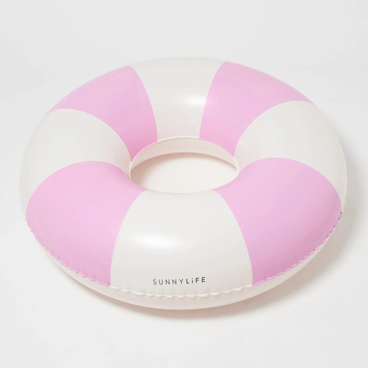 Sunnylife S41PRSEG Tube Pool Ring - Bubblegum Pink Stripe Sunnylife Luxe Tube Pool Ring - Strawberry Pink