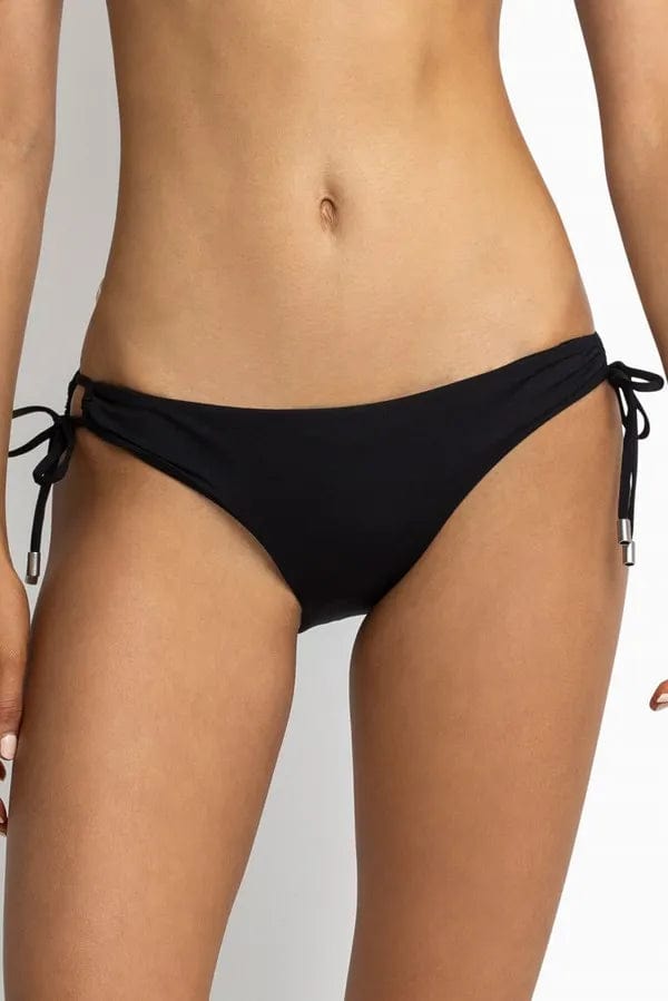 Sunseeker Basix Tie Side Pant - Black Splash Swimwear Bikini Bottoms