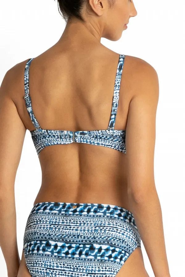 Sunseeker Byron Bay Twist Front Bralette - Ink Splash Swimwear Bikini Tops