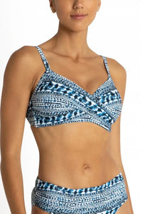 Sunseeker Byron Bay Twist Front Bralette - Ink Splash Swimwear Bikini Tops