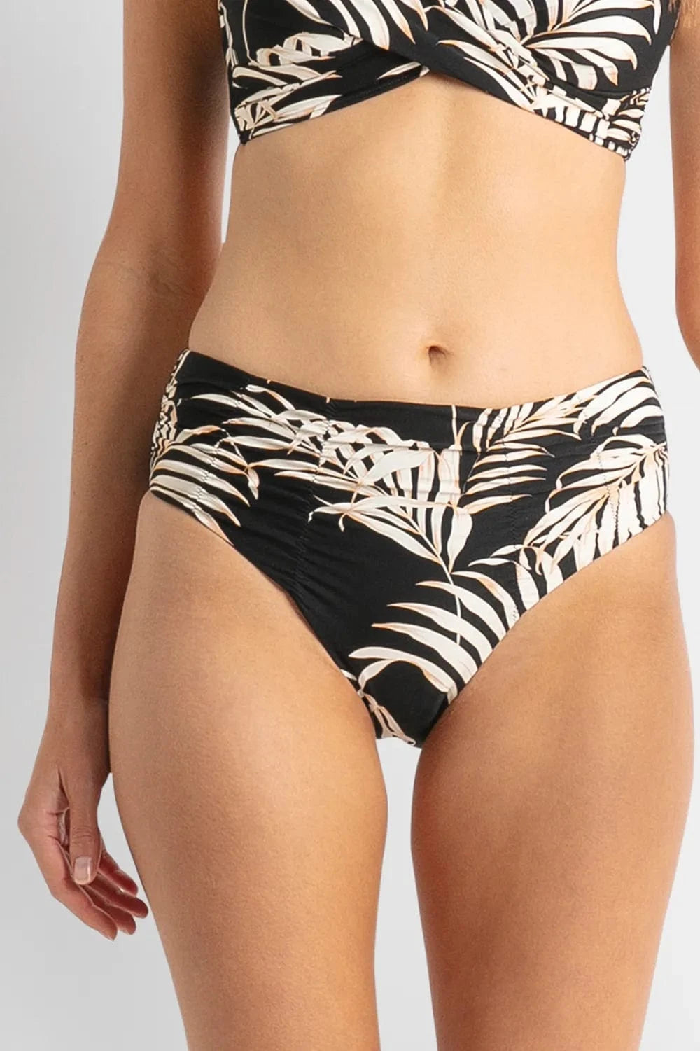 Sunseeker Mae Ruched Mid Rise Pant - Black Sunseeker Mae Ruched Mid Rise Pant - Black Splash Swimwear