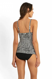 Sunseeker Singlet Maze Twist Front Singlet - Black Sunseeker Maze Twist Front Singlet - Black