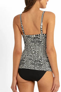 Sunseeker Singlet Maze Twist Front Singlet - Black Sunseeker Maze Twist Front Singlet - Black