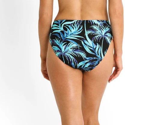 Sunseeker Bikini Bottoms Pina Colada Mid Rise Pant - Black Sunseeker Pina Colada Mid Rise Pant - Black