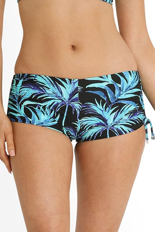 Sunseeker Bikini Bottoms Pina Colada Tie Side Boyleg Pant Sunseeker Pina Colada Mid Rise Pant - Black