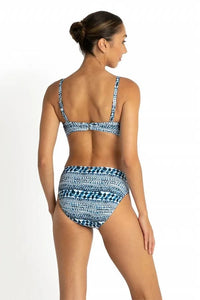 Sunseeker Set Byron Bay High Tri Bralette & Classic Pant Set - Ink Splash Swimwear Bikini Set 12 1000019772