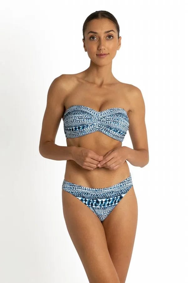 Sunseeker Set Byron Bay High Tri Bralette & Classic Pant Set - Ink Splash Swimwear Bikini Set 12 1000019772