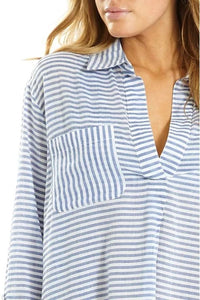 Sunseeker Summer Stripe Painters Shirt Splash Swimwear Tops