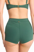 Sunseeker Sunseeker Basix High Waist Boy Leg Pant - Seaweed Sunseeker Basix High Waist Boy Leg Pant - Seaweed Splash Swimwear Bikini Bottoms