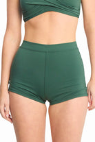 Sunseeker Sunseeker Basix High Waist Boy Leg Pant - Seaweed Sunseeker Basix High Waist Boy Leg Pant - Seaweed Splash Swimwear Bikini Bottoms