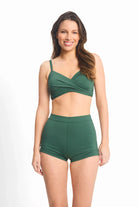 Sunseeker Sunseeker Basix Twist Front Bralette - Seaweed Sunseeker Basix Twist Front Bralette - Seaweed Splash Swimwear Bikini Tops