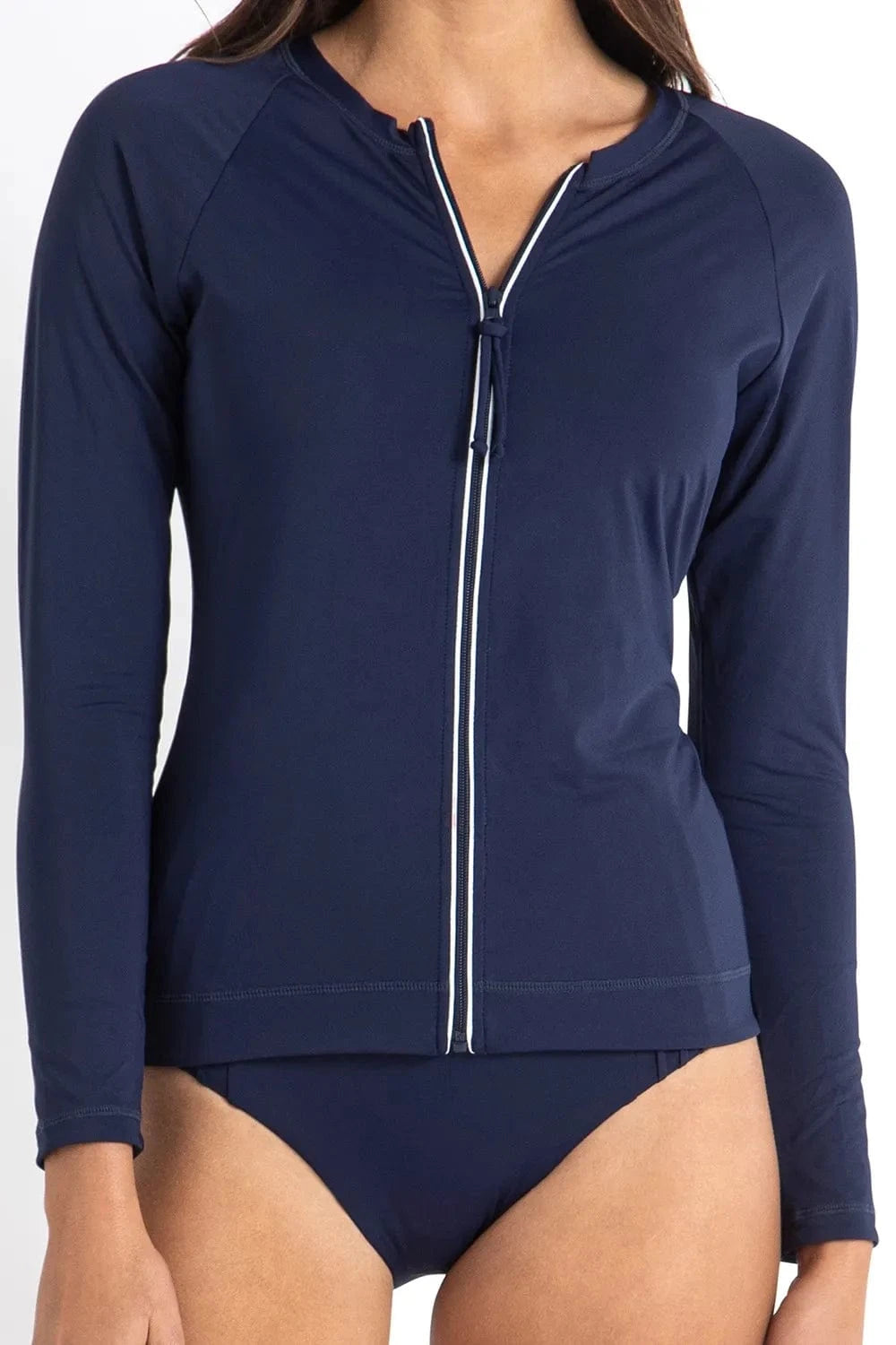 Sunseeker Sunseeker Basix Zip Front Rashie Sunseeker Basix Zip Front Rashie Splash Swimwear Rashies & Sunsuits