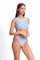 Sunseeker Sunseeker Cowboy Mastectomy Crop - Blue Sunseeker Cowboy Mastectomy Crop - Blue Splash Swimwear Bikini Tops