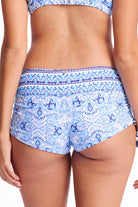 Sunseeker Sunseeker Cowboy Tie Side Boyleg Pant - Blue Sunseeker Cowboy Tie Side Boyleg Pant - Blue Splash Swimwear Bikini Bottoms