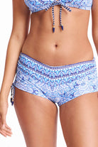 Sunseeker Sunseeker Cowboy Tie Side Boyleg Pant - Blue Sunseeker Cowboy Tie Side Boyleg Pant - Blue Splash Swimwear Bikini Bottoms